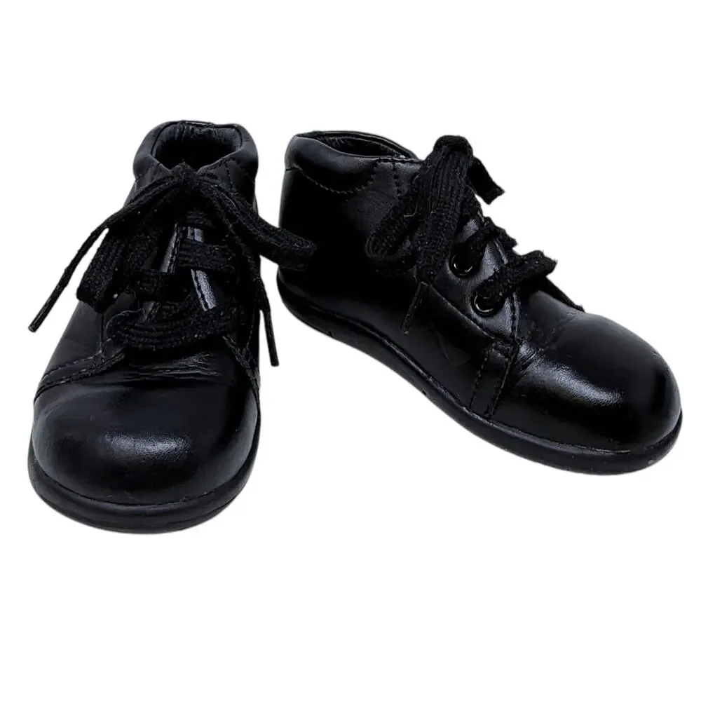 Stride Rite Boys Elliot Black Casual‎ Boots Leather Dress Shoes Toddler 5.5